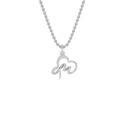Mesmerizing ‘M’ Diamond Pendant 18 KT / White Gold