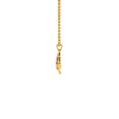 Mesmerizing ‘M’ Diamond Pendant 18 KT / Yellow Gold