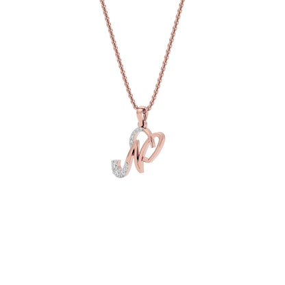Noble ‘N’ Diamond Pendant 18 KT / Rose Gold