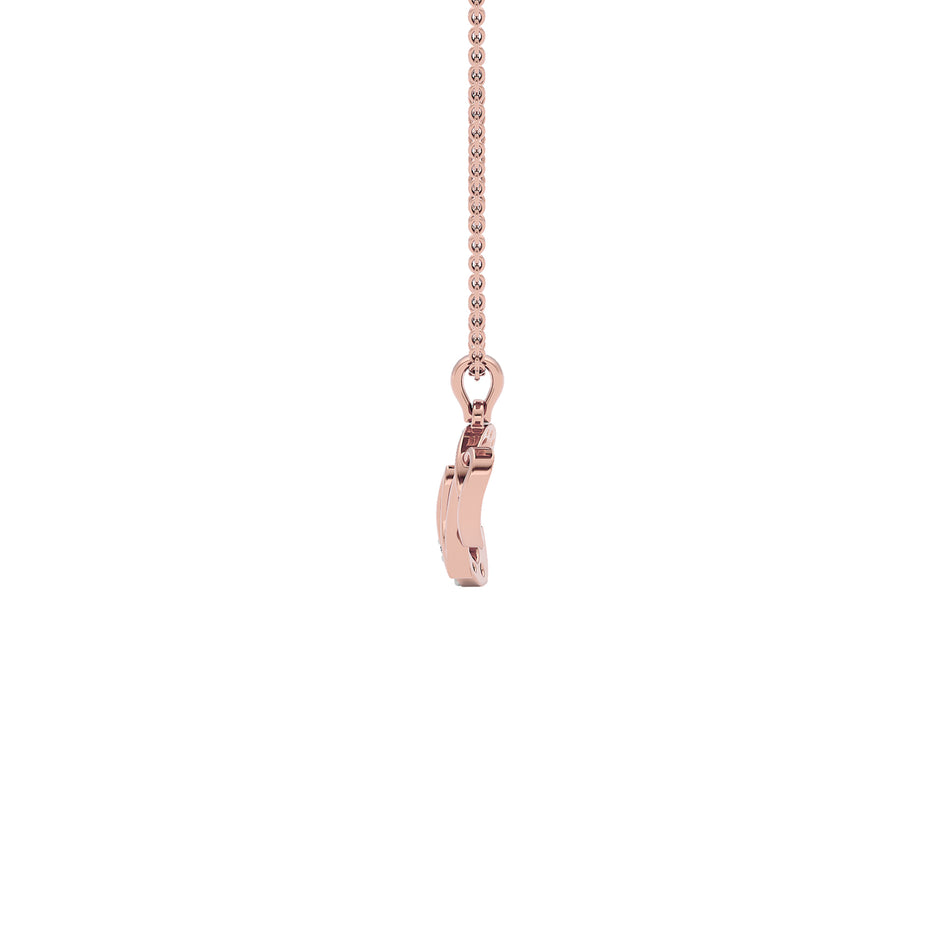 Noble ‘N’ Diamond Pendant 18 KT / Rose Gold