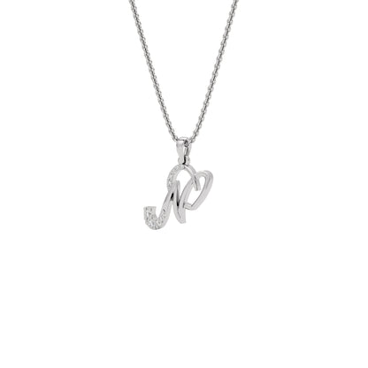 Noble ‘N’ Diamond Pendant 18 KT / White Gold