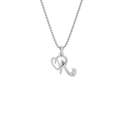 Noble ‘N’ Diamond Pendant 18 KT / White Gold