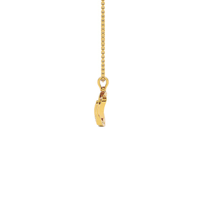 Noble ‘N’ Diamond Pendant 18 KT / Yellow Gold