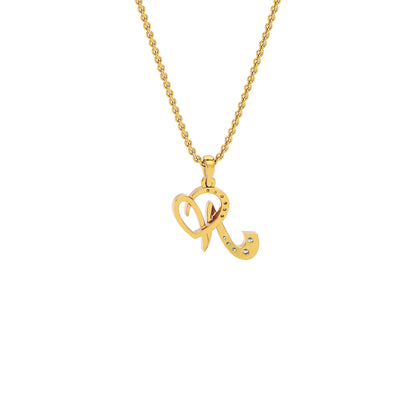 Noble ‘N’ Diamond Pendant 18 KT / Yellow Gold