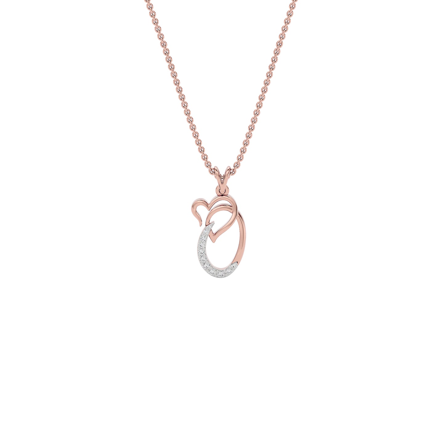 Opulent ‘O’ Diamond Pendant 18 KT / Rose Gold