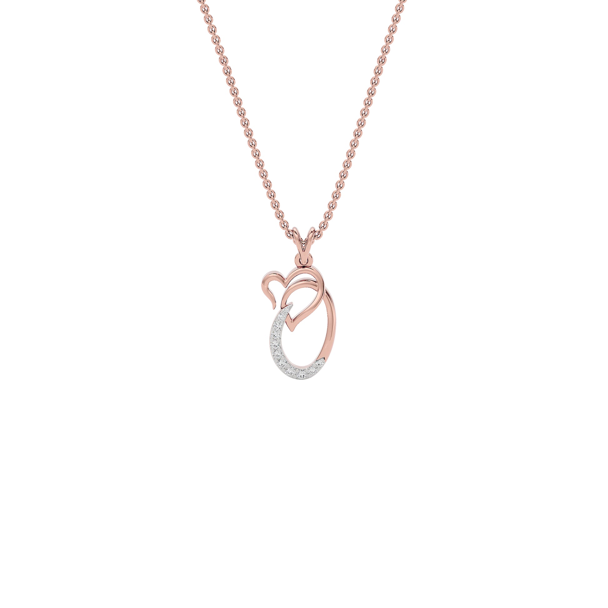 Opulent ‘O’ Diamond Pendant 18 KT / Rose Gold