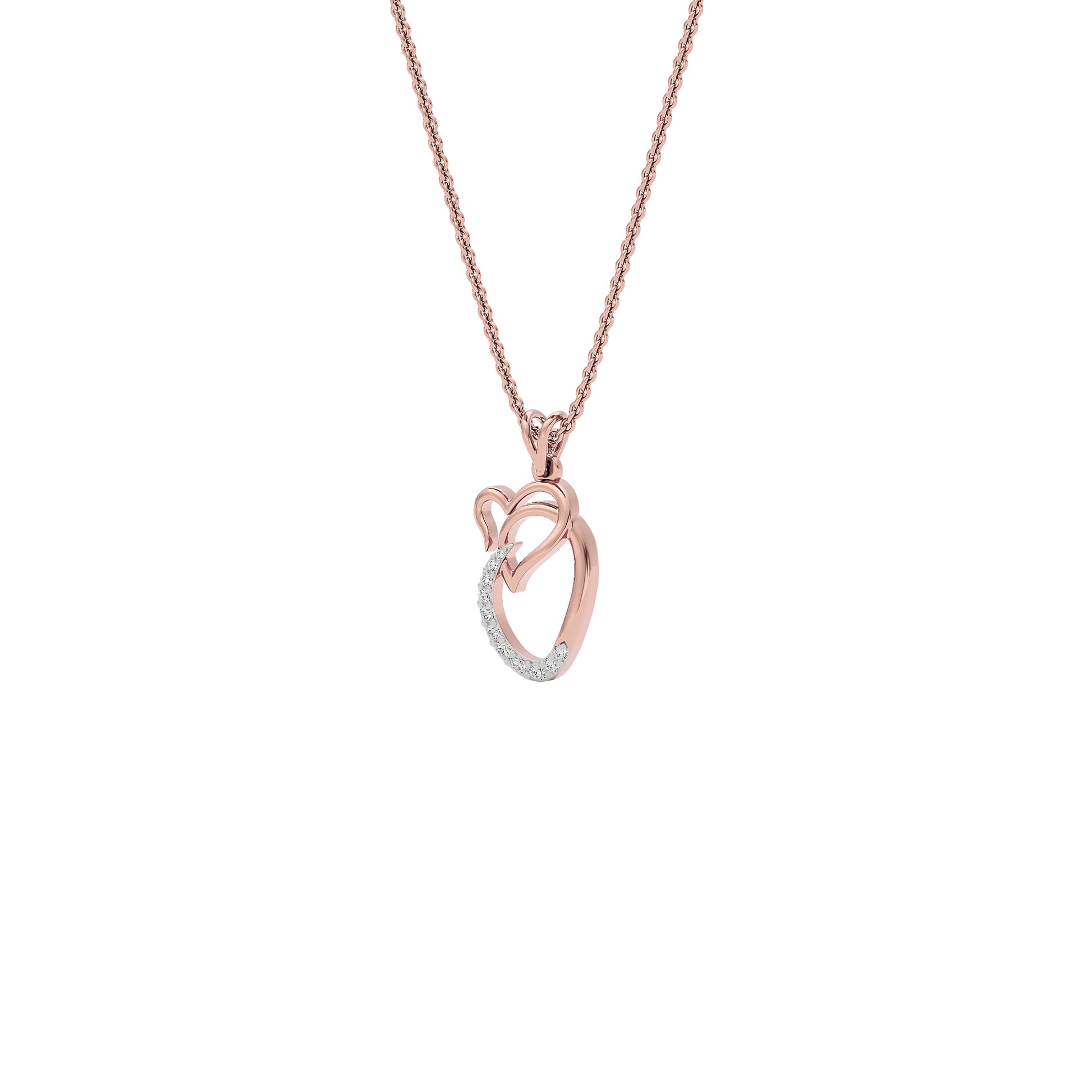 Opulent ‘O’ Diamond Pendant 18 KT / Rose Gold