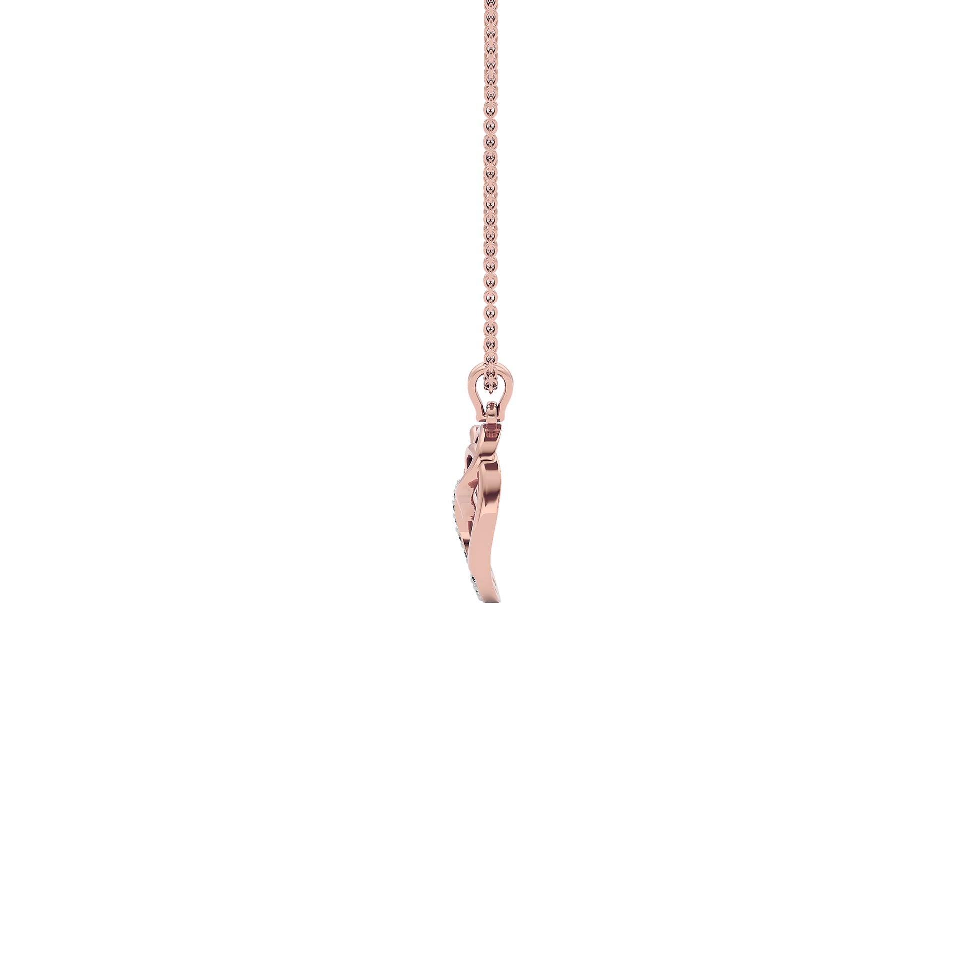 Opulent ‘O’ Diamond Pendant 18 KT / Rose Gold
