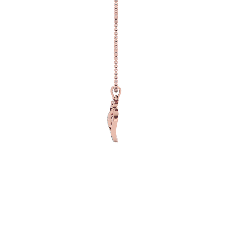 Opulent ‘O’ Diamond Pendant 18 KT / Rose Gold