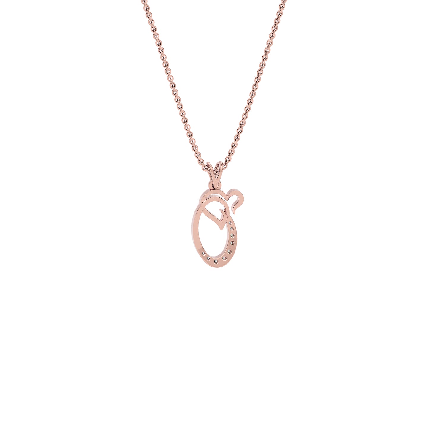 Opulent ‘O’ Diamond Pendant 18 KT / Rose Gold
