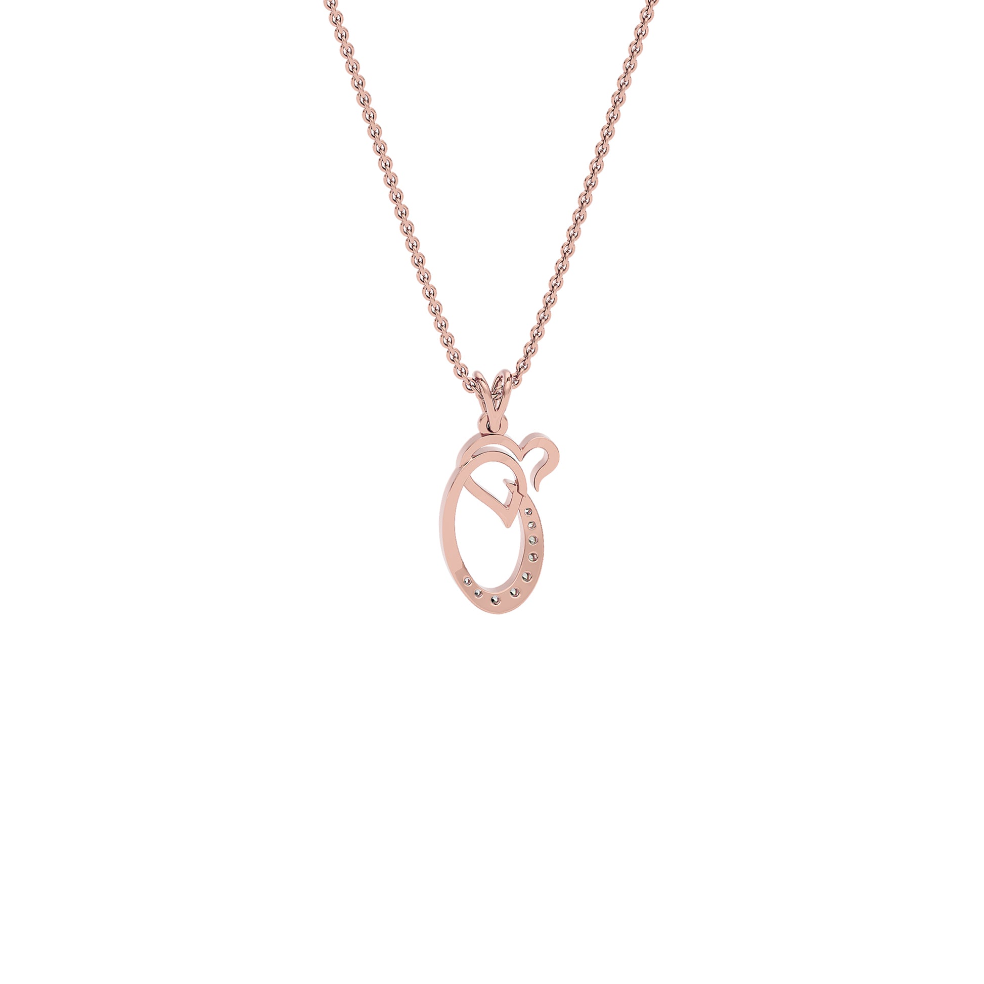 Opulent ‘O’ Diamond Pendant 18 KT / Rose Gold