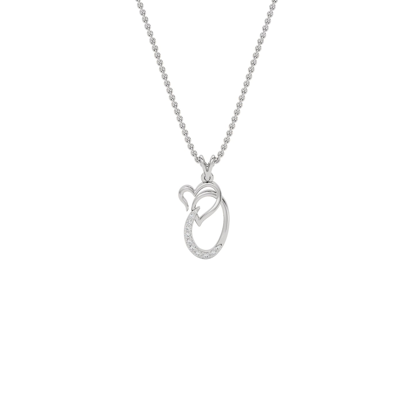 Opulent ‘O’ Diamond Pendant 18 KT / White Gold