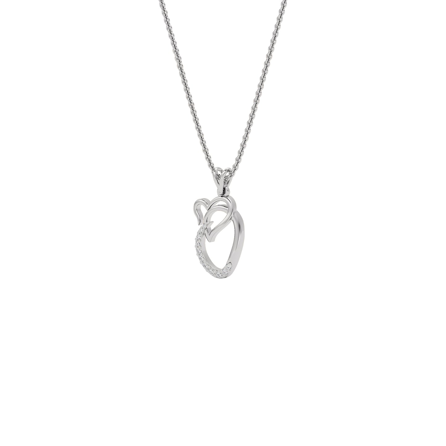 Opulent ‘O’ Diamond Pendant 18 KT / White Gold