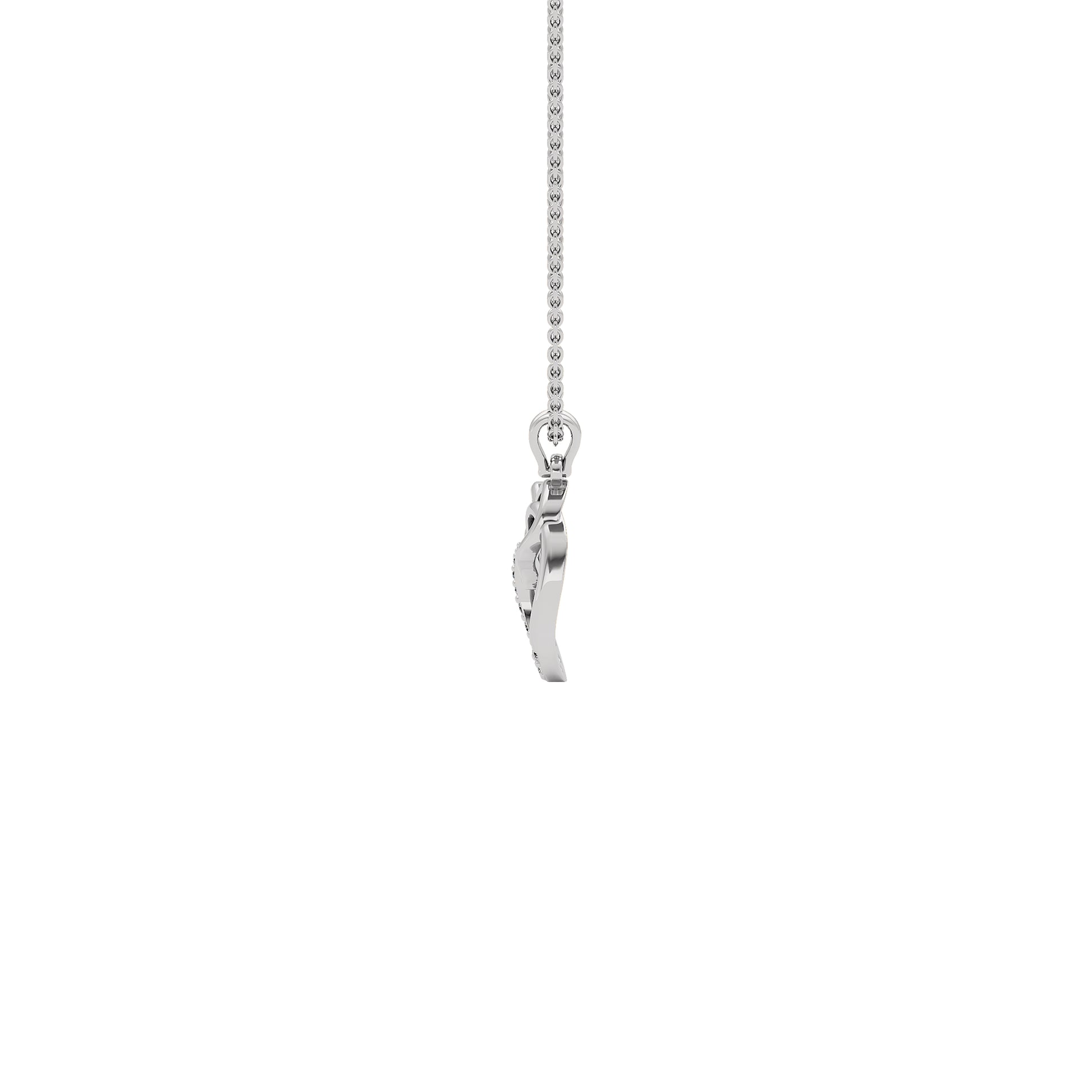 Opulent ‘O’ Diamond Pendant 18 KT / White Gold