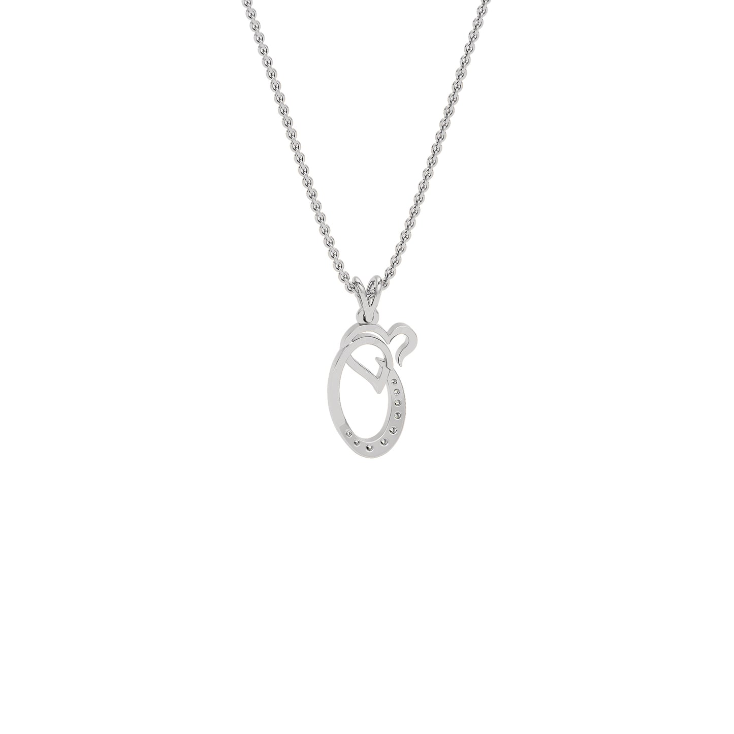 Opulent ‘O’ Diamond Pendant 18 KT / White Gold