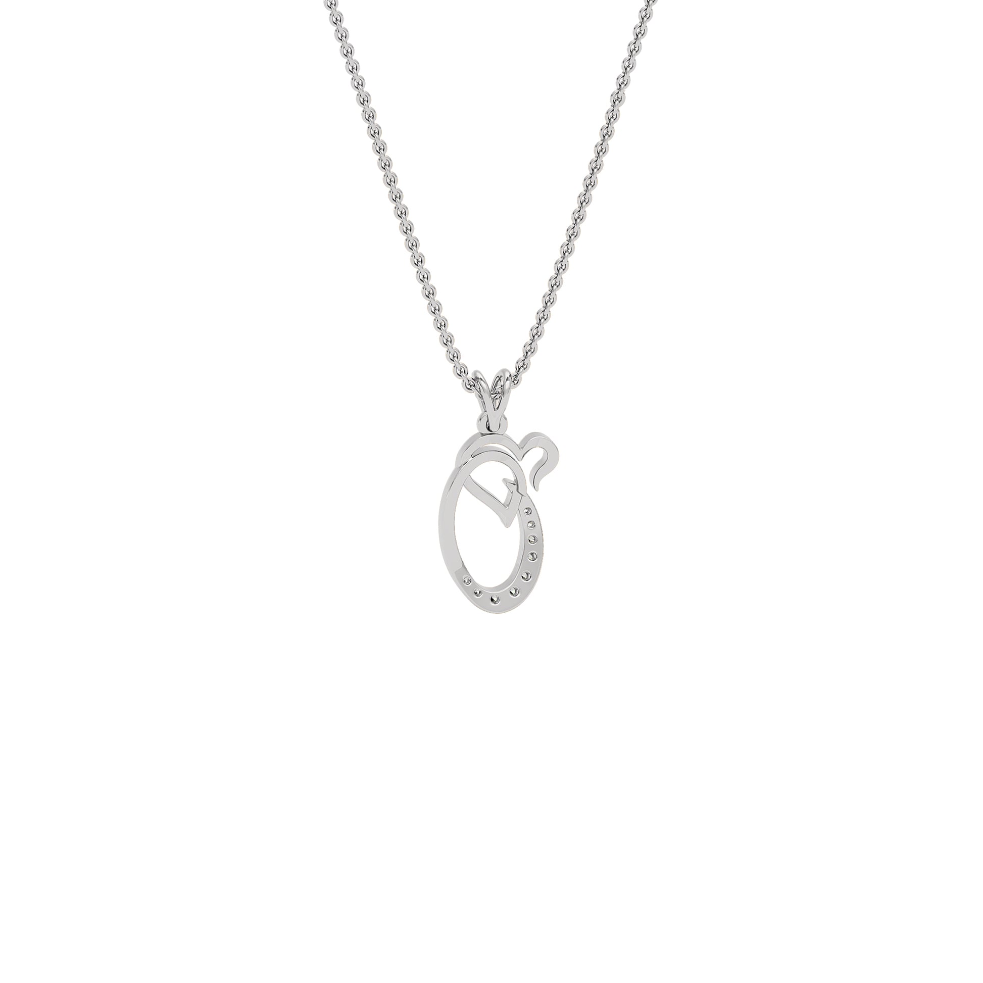 Opulent ‘O’ Diamond Pendant 18 KT / White Gold