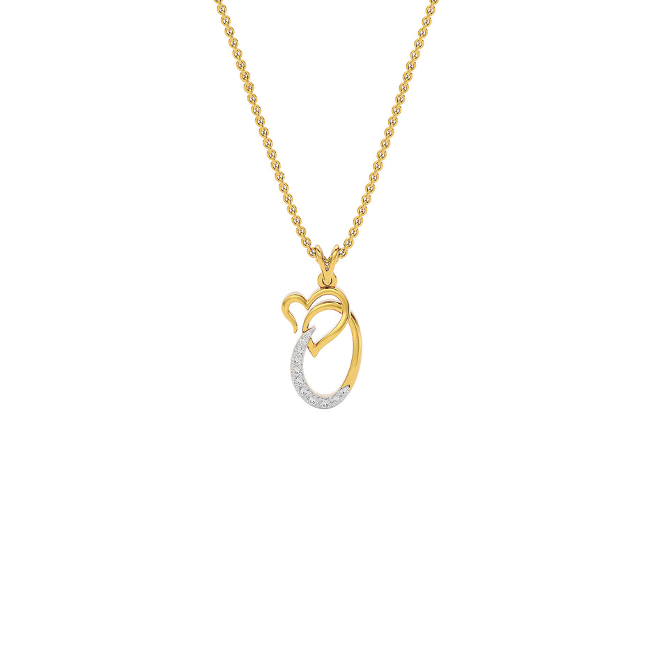 Opulent ‘O’ Diamond Pendant 18 KT / Yellow Gold