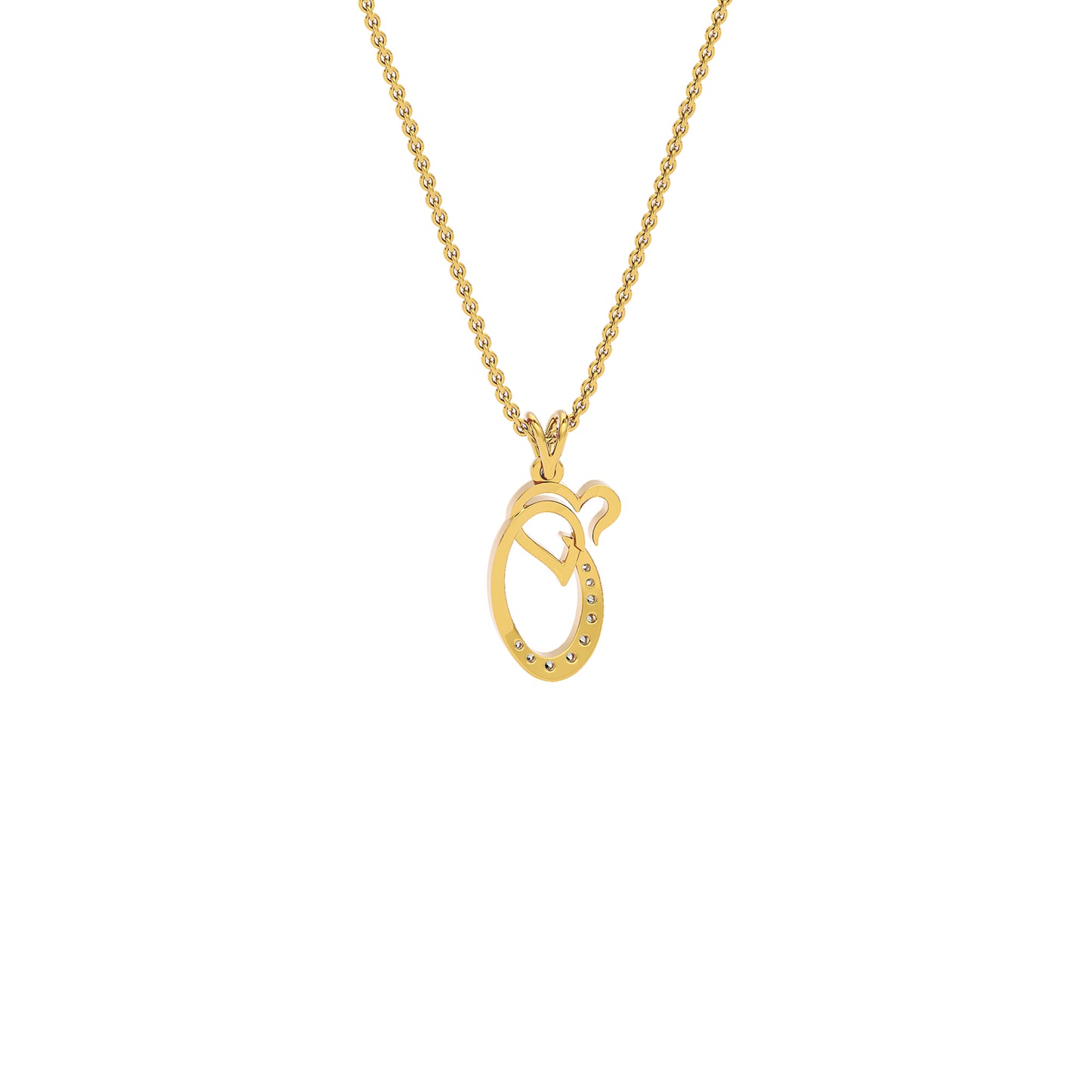 Opulent ‘O’ Diamond Pendant 18 KT / Yellow Gold