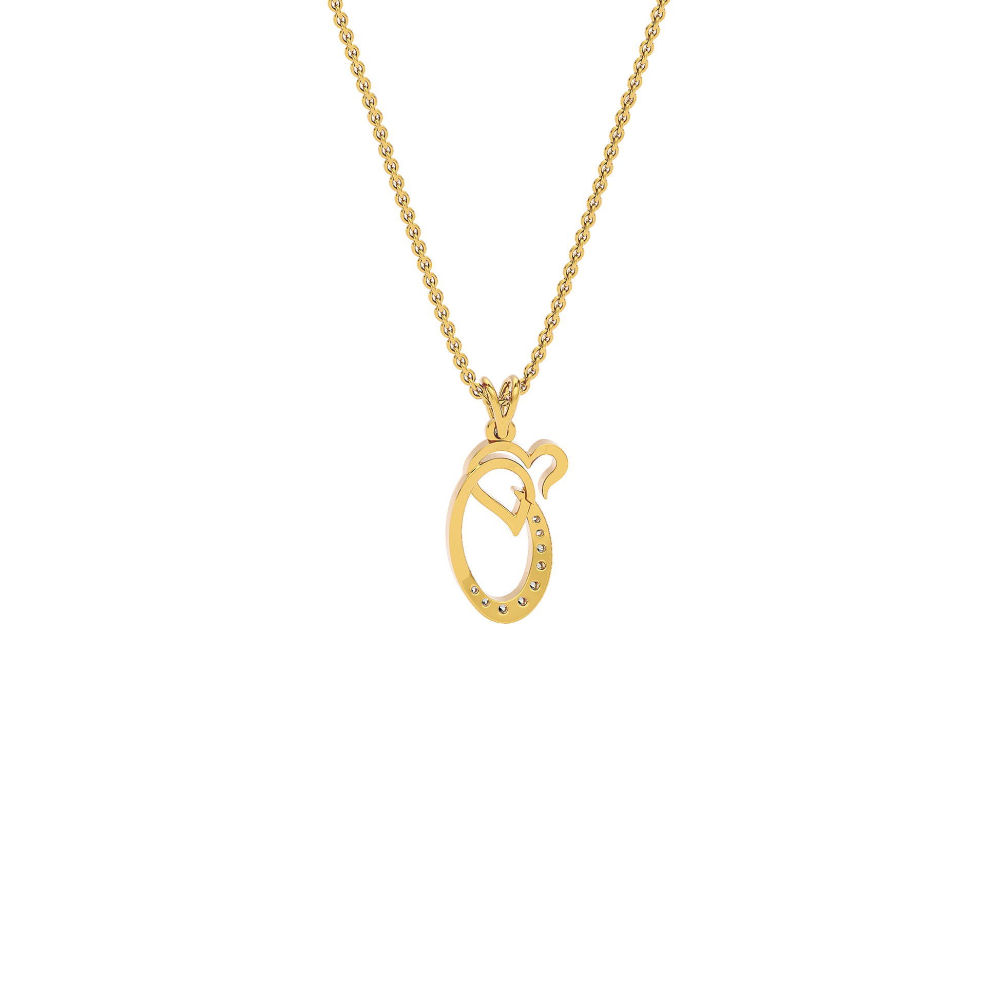 Opulent ‘O’ Diamond Pendant 18 KT / Yellow Gold