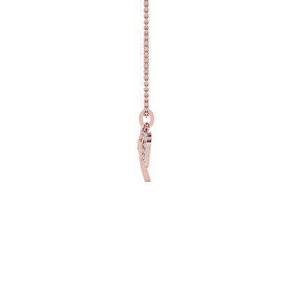 Precious ‘P’ Diamond Pendant 18 KT / Rose Gold