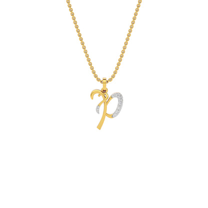 Precious ‘P’ Diamond Pendant 18 KT / Yellow Gold