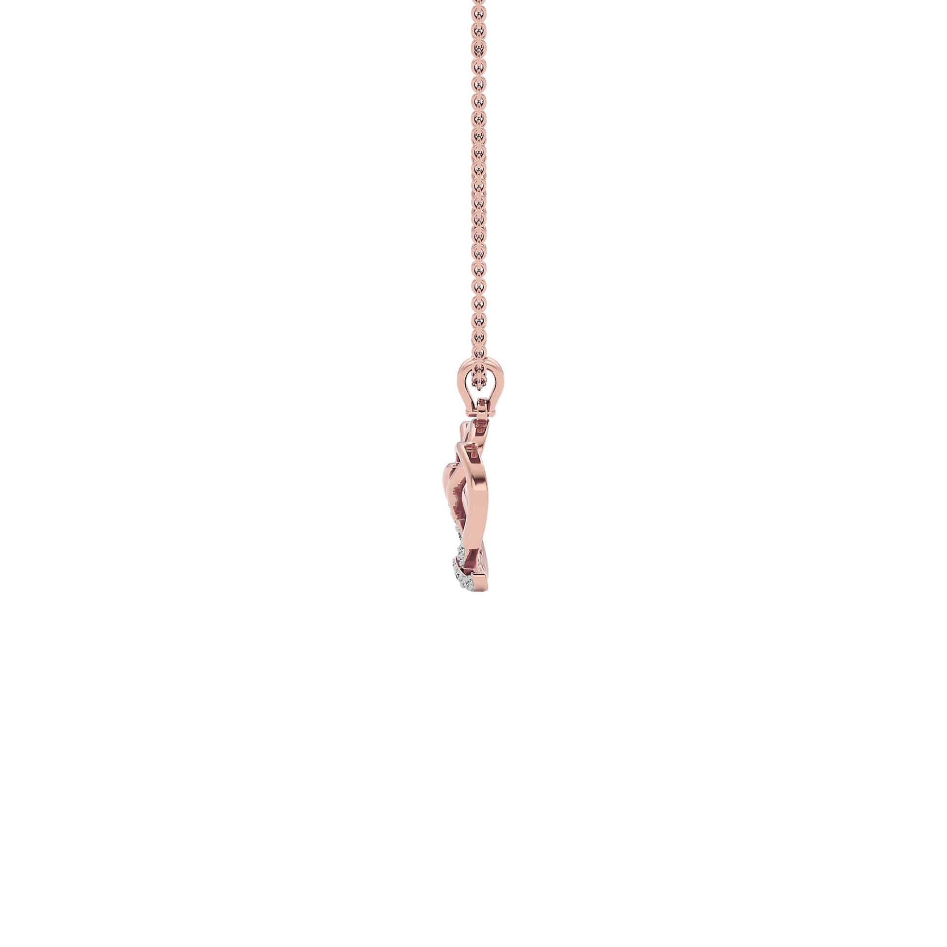Queen ‘Q’ Diamond Pendant 18 KT / Rose Gold