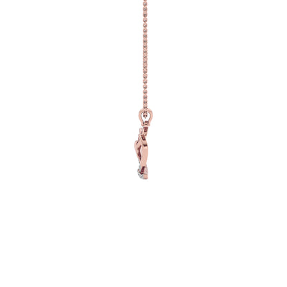 Queen ‘Q’ Diamond Pendant 18 KT / Rose Gold