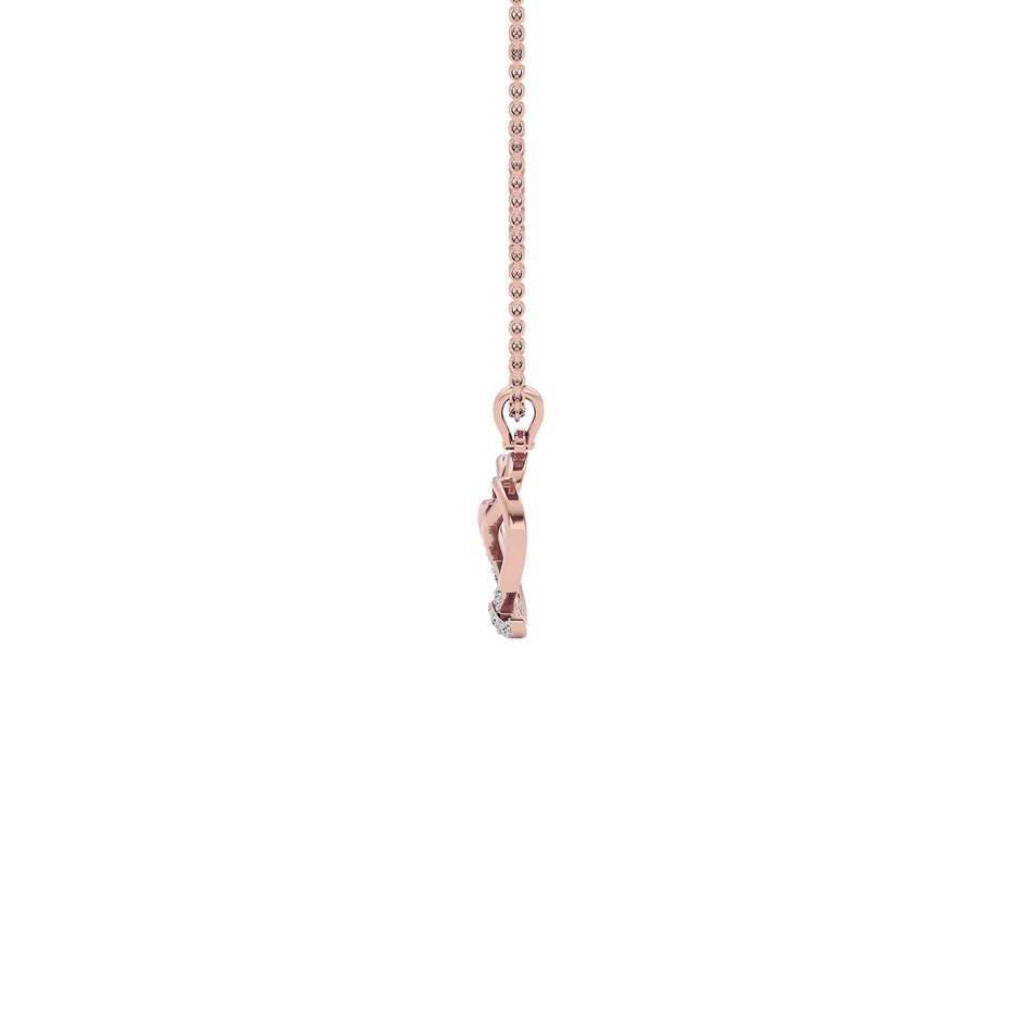 Queen ‘Q’ Diamond Pendant 18 KT / Rose Gold