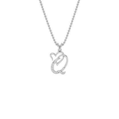 Queen ‘Q’ Diamond Pendant 18 KT / White Gold