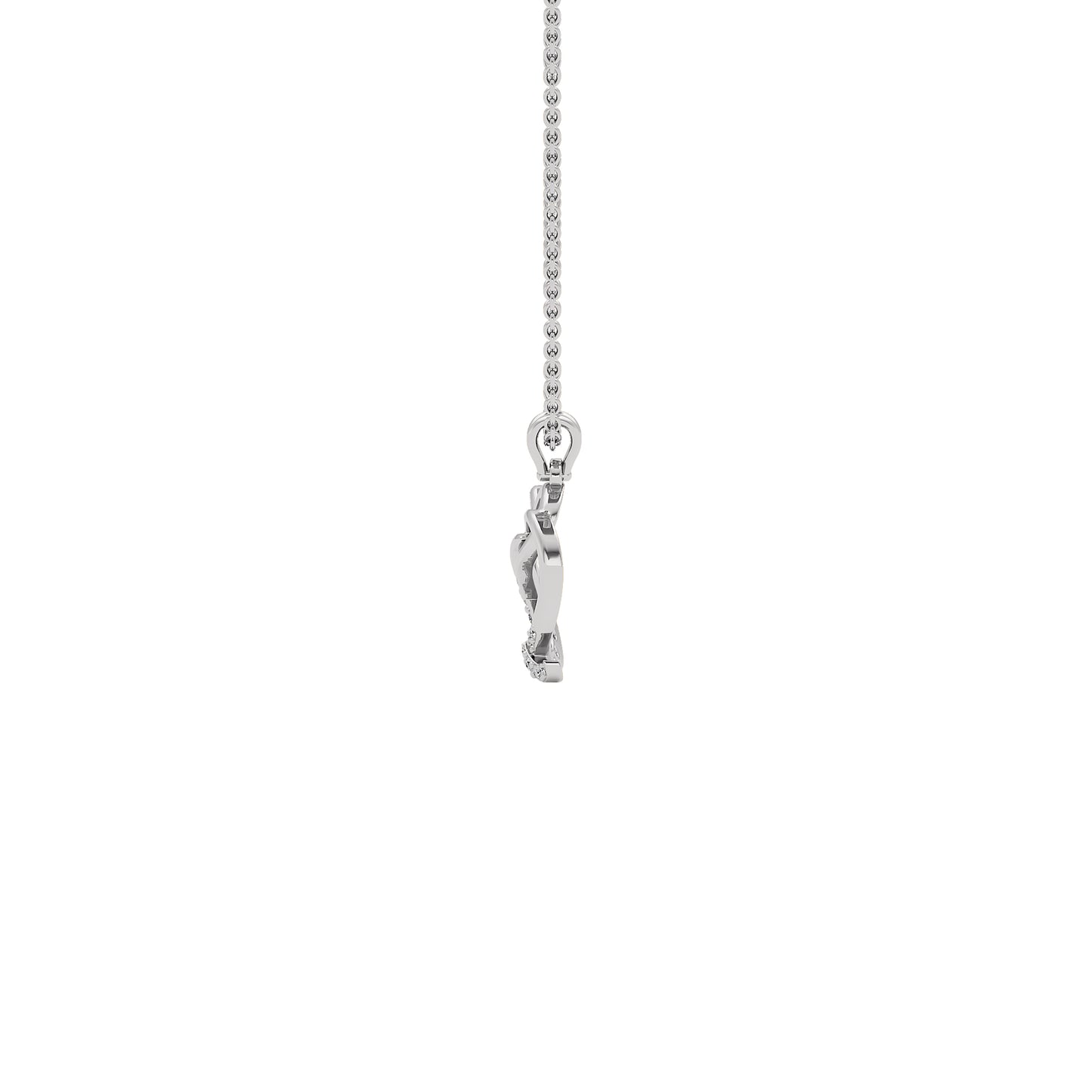 Queen ‘Q’ Diamond Pendant 18 KT / White Gold