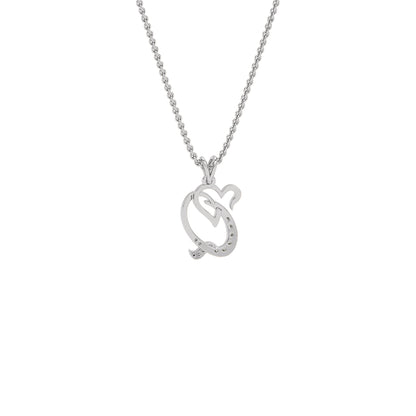Queen ‘Q’ Diamond Pendant 18 KT / White Gold