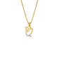 Queen ‘Q’ Diamond Pendant 18 KT / Yellow Gold