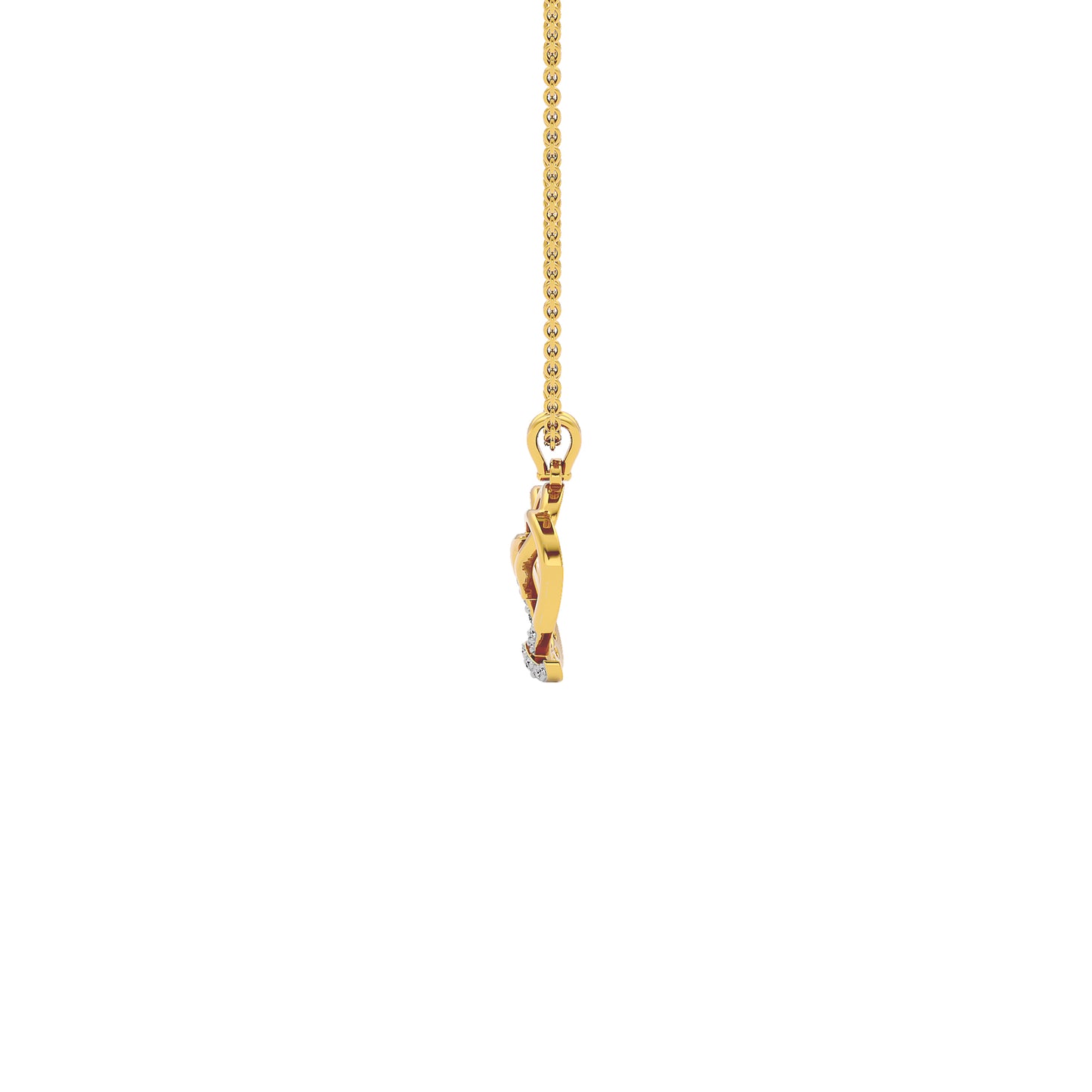 Queen ‘Q’ Diamond Pendant 18 KT / Yellow Gold