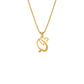 Queen ‘Q’ Diamond Pendant 18 KT / Yellow Gold