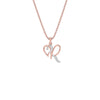 Radiant ‘R’ Diamond Pendant 18 KT / Rose Gold