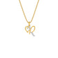 Radiant ‘R’ Diamond Pendant 18 KT / Yellow Gold