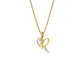 Radiant ‘R’ Diamond Pendant 18 KT / Yellow Gold