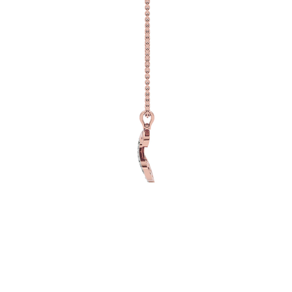 Stellar ‘S’ Diamond Pendant 18 KT / Rose Gold