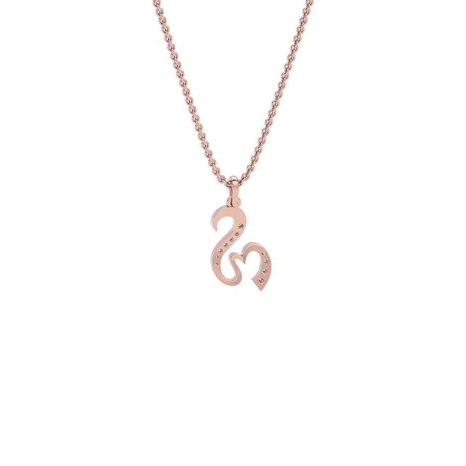 Stellar ‘S’ Diamond Pendant 18 KT / Rose Gold