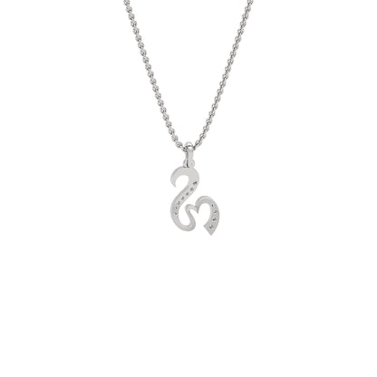 Stellar ‘S’ Diamond Pendant 18 KT / White Gold
