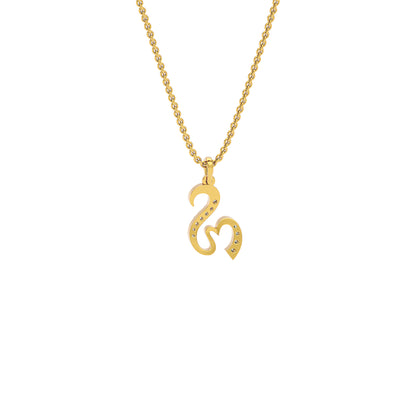Stellar ‘S’ Diamond Pendant 18 KT / Yellow Gold