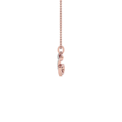 Talkative ‘T’ Diamond Pendant 18 KT / Rose Gold