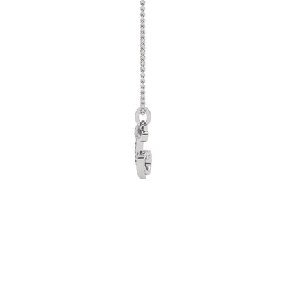 Talkative ‘T’ Diamond Pendant 18 KT / White Gold