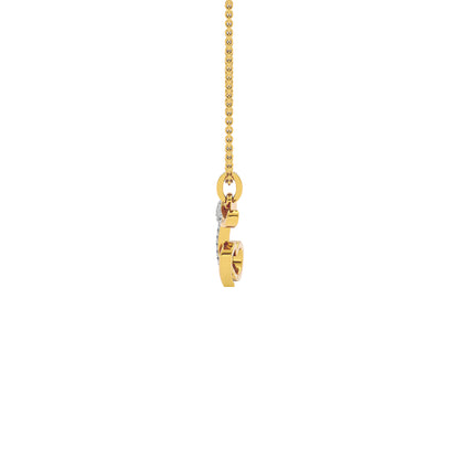 Talkative ‘T’ Diamond Pendant 18 KT / Yellow Gold