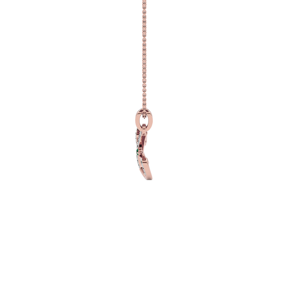 Uniquely ‘U’ Diamond Pendant 18 KT / Rose Gold