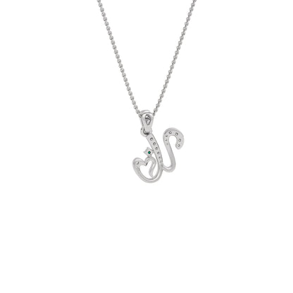 Uniquely ‘U’ Diamond Pendant 18 KT / White Gold