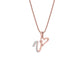Vibrant ‘V’ Diamond Pendant 18 KT / Rose Gold