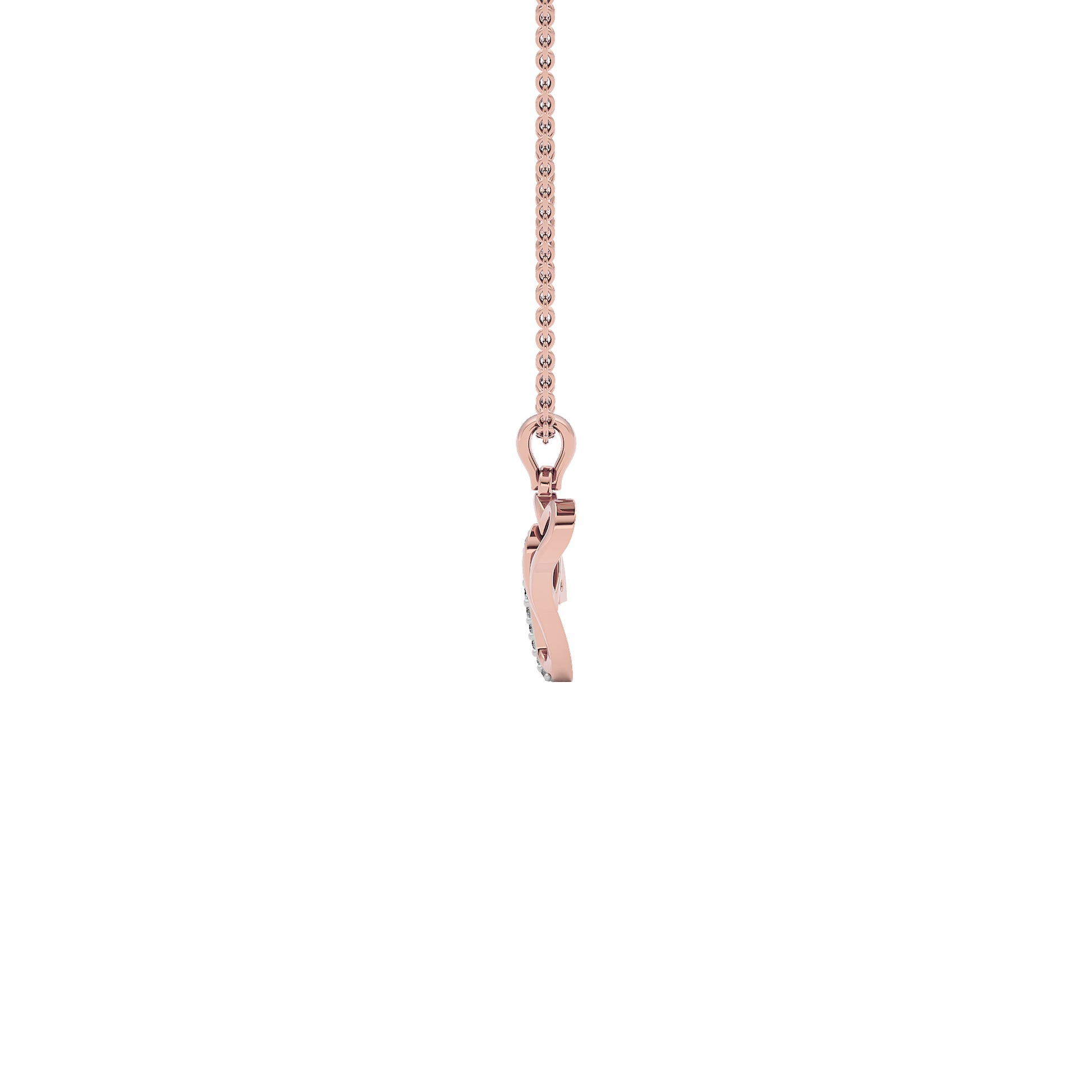 Vibrant ‘V’ Diamond Pendant 18 KT / Rose Gold