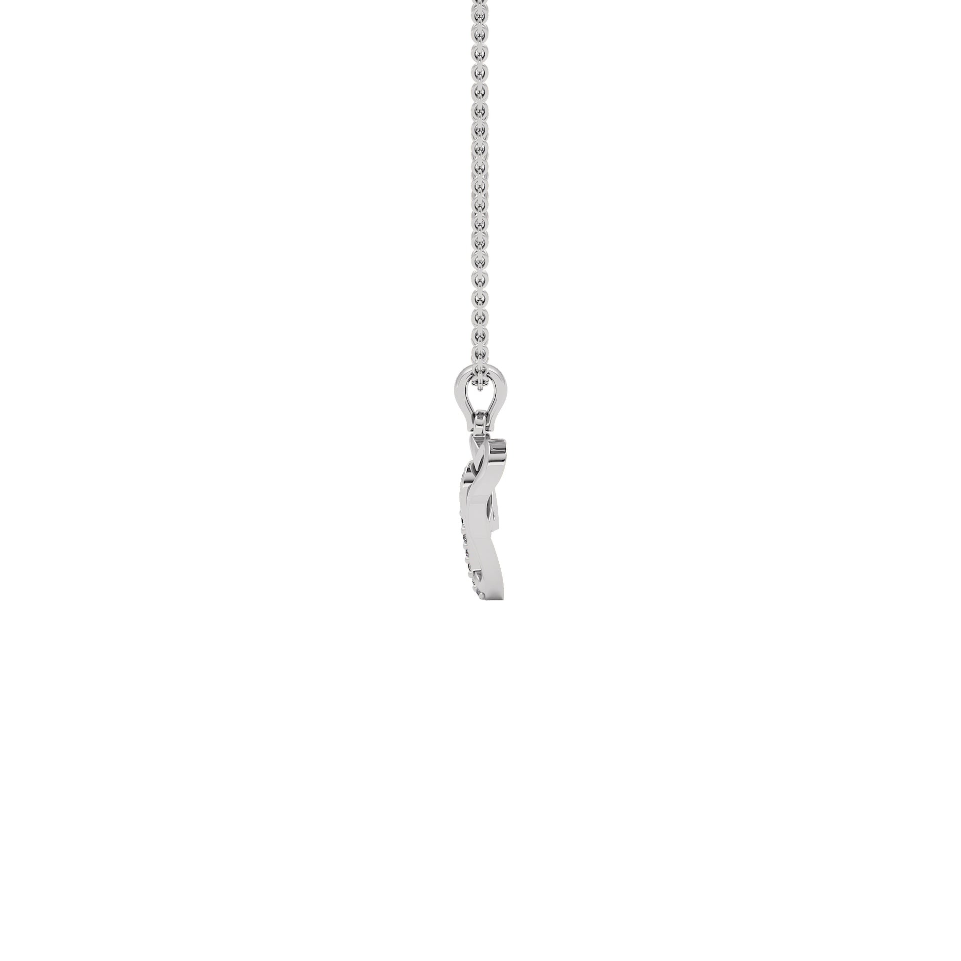 Vibrant ‘V’ Diamond Pendant 18 KT / White Gold