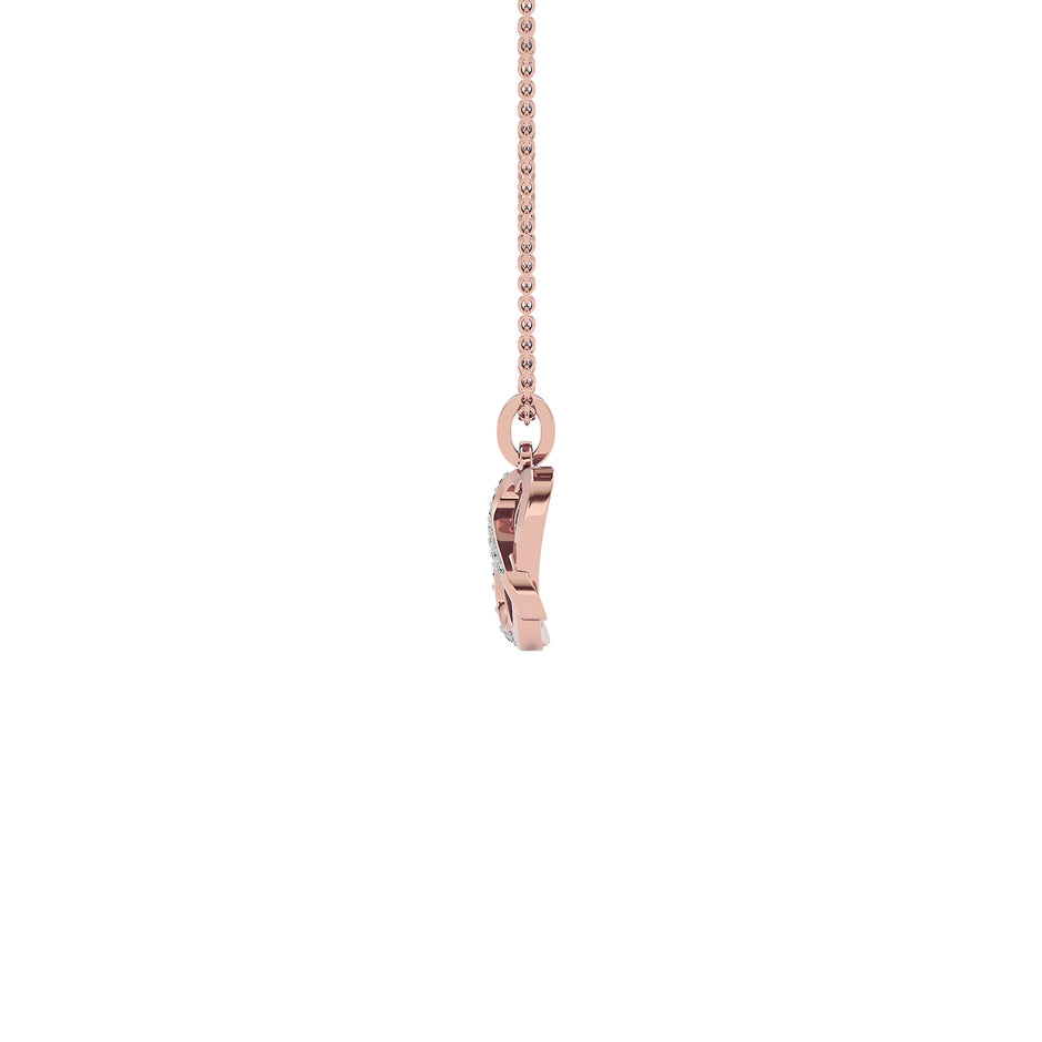 Whimsical ‘W’ Diamond Pendant 18 KT / Rose Gold